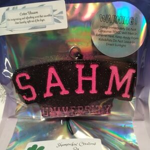 Pink and Black SAHM University Air Freshener